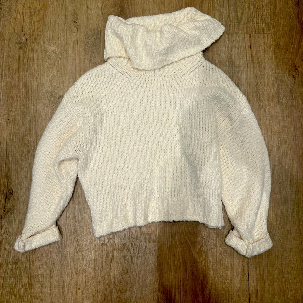 Anthropologie cowl turtleneck sweater